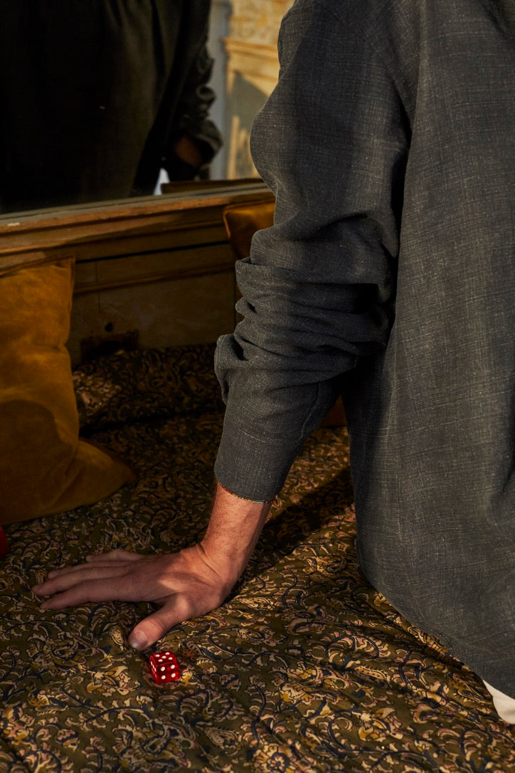 Chemise SCULPTEUR Lin Anthracite