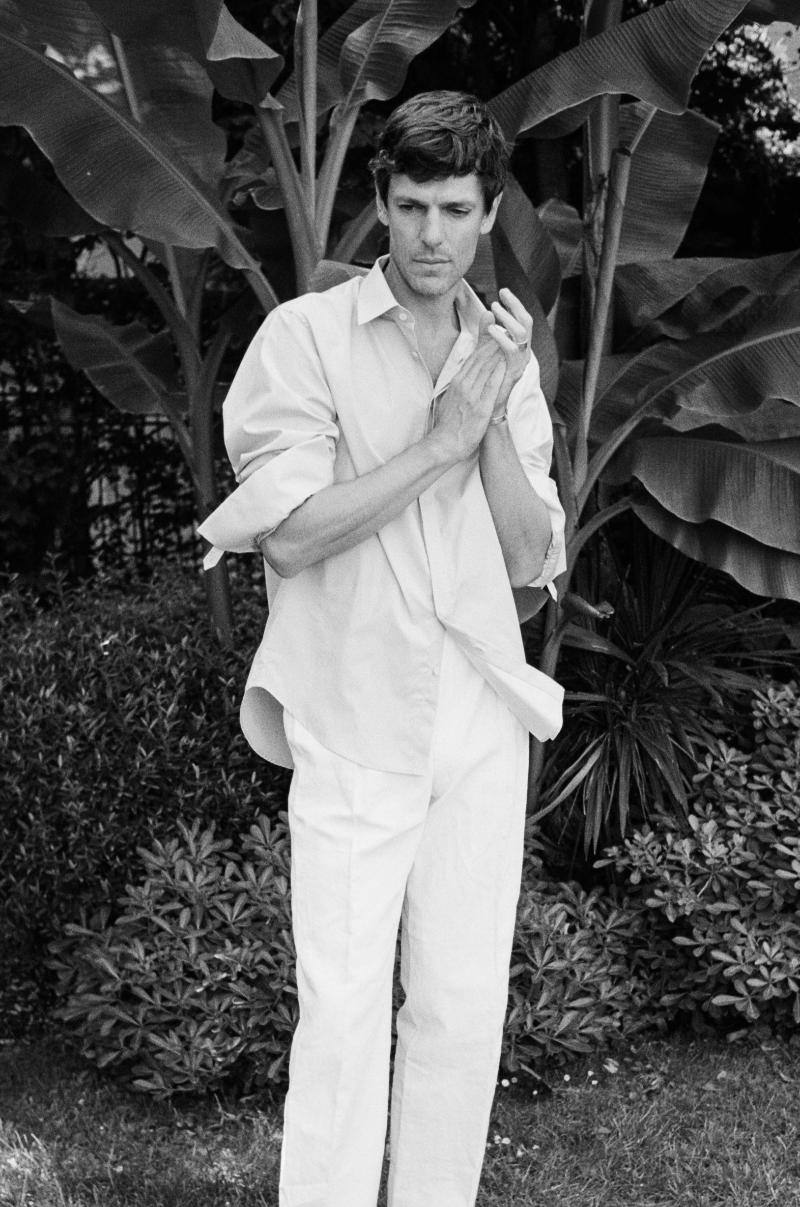 Chemise pour homme à col français et poignets mousquetaires Bourrienne | Vue de pied