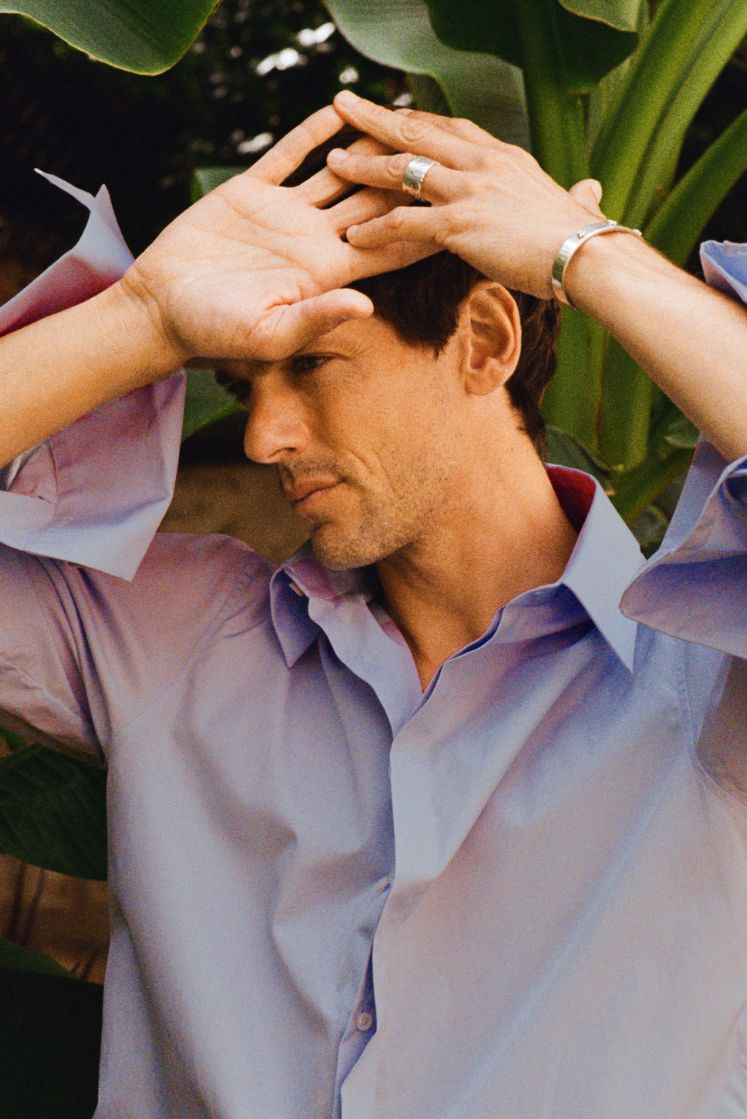 Chemise pour homme à col français et poignets mousquetaires Bourrienne | Vue de face