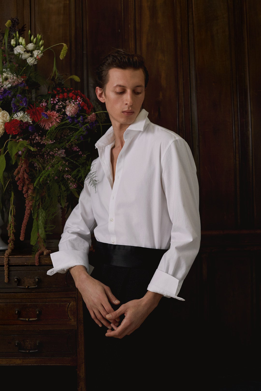 Chemise blanche Romanesque en flanelle Bourrienne Paris X