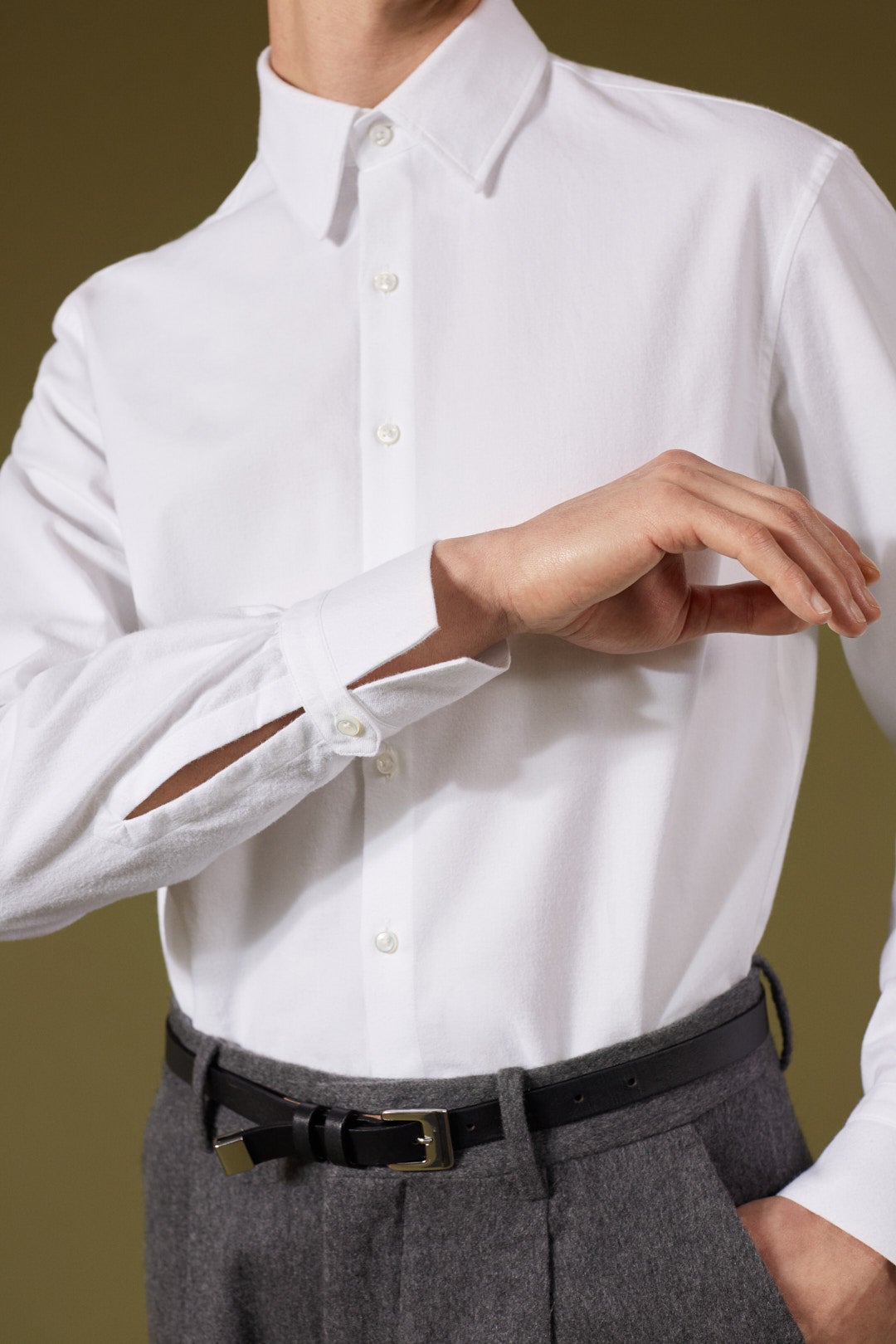 Chemise blanche Romanesque en flanelle Bourrienne Paris X