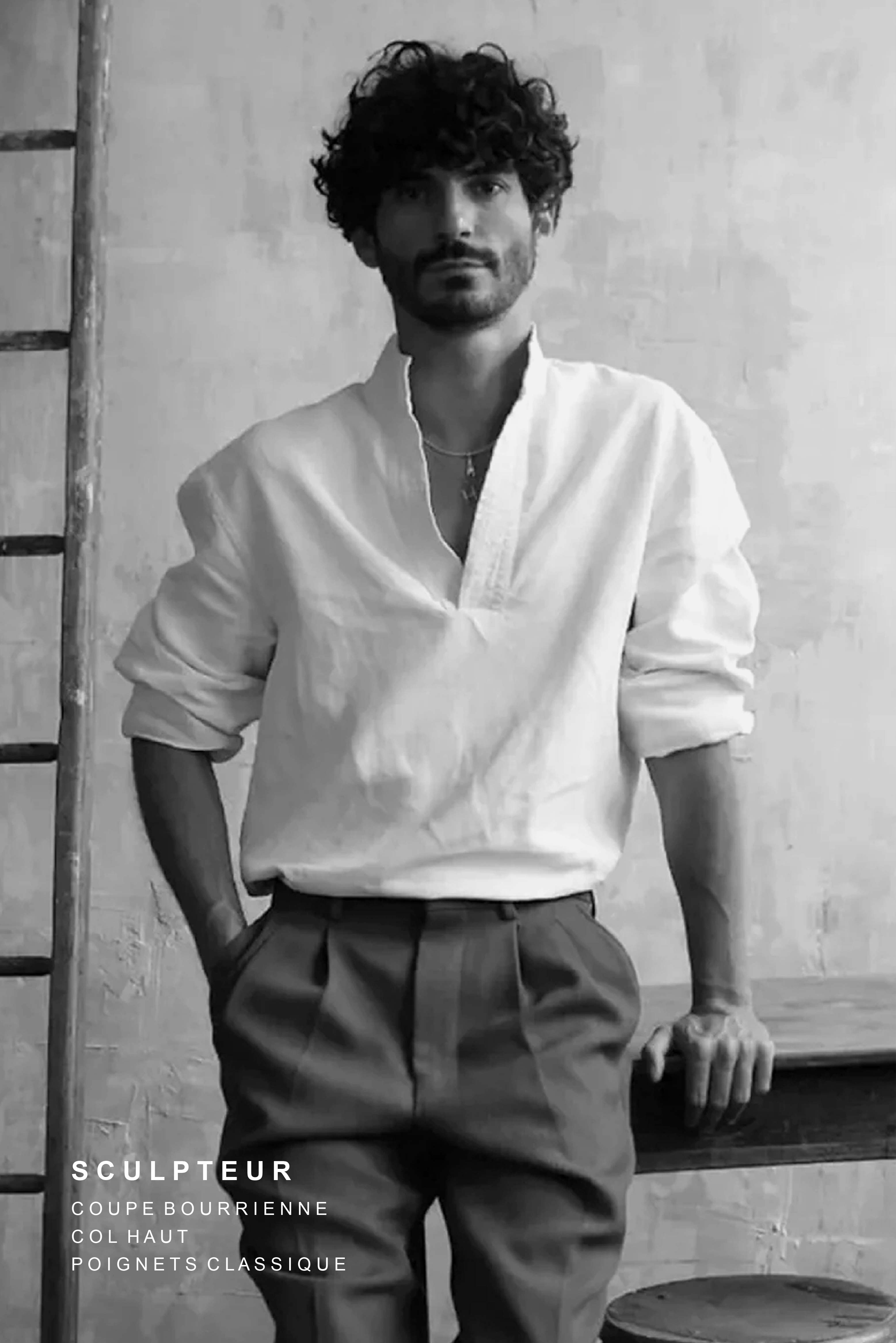 Chemise Lin Luxe matière artisanale