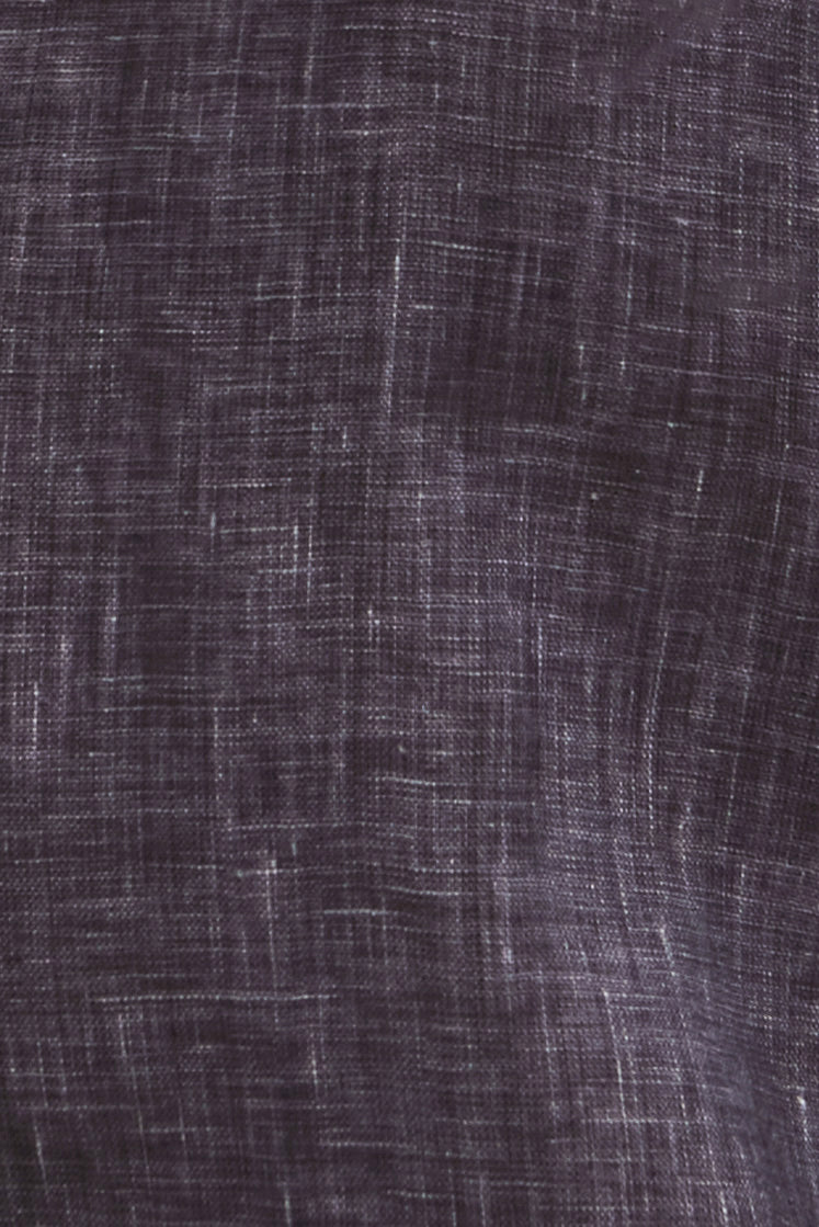 closeup sur le tissu en lin bleu navy