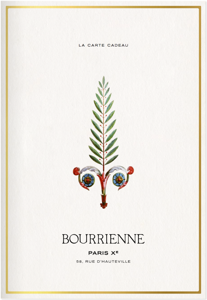 The Bourrienne Paris X gift card