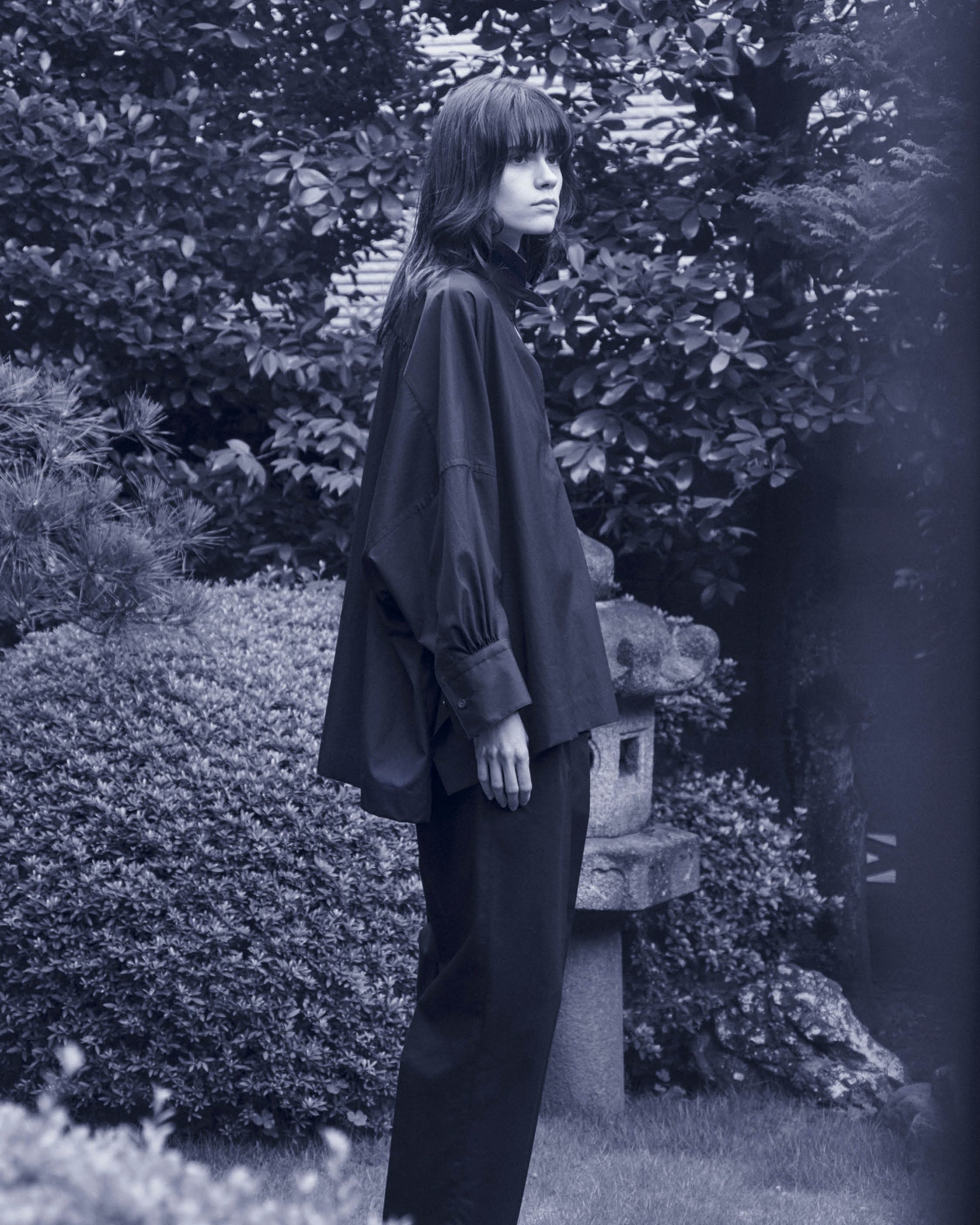 Woman Trousers in Japanese Cotton Twill | Bourrienne x Ylève