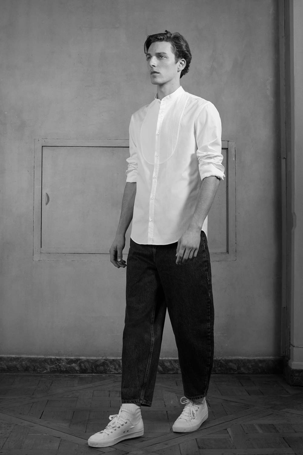 ROMANCIER Shirt Round Plastron - XS