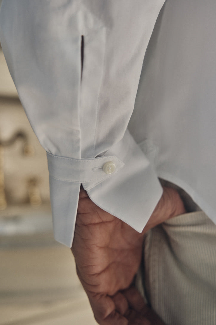 トップス BOURRIENNE Paris X EVASION Men's Cotton Shirt – French Collar, Bourrienne Cut & Cuffs