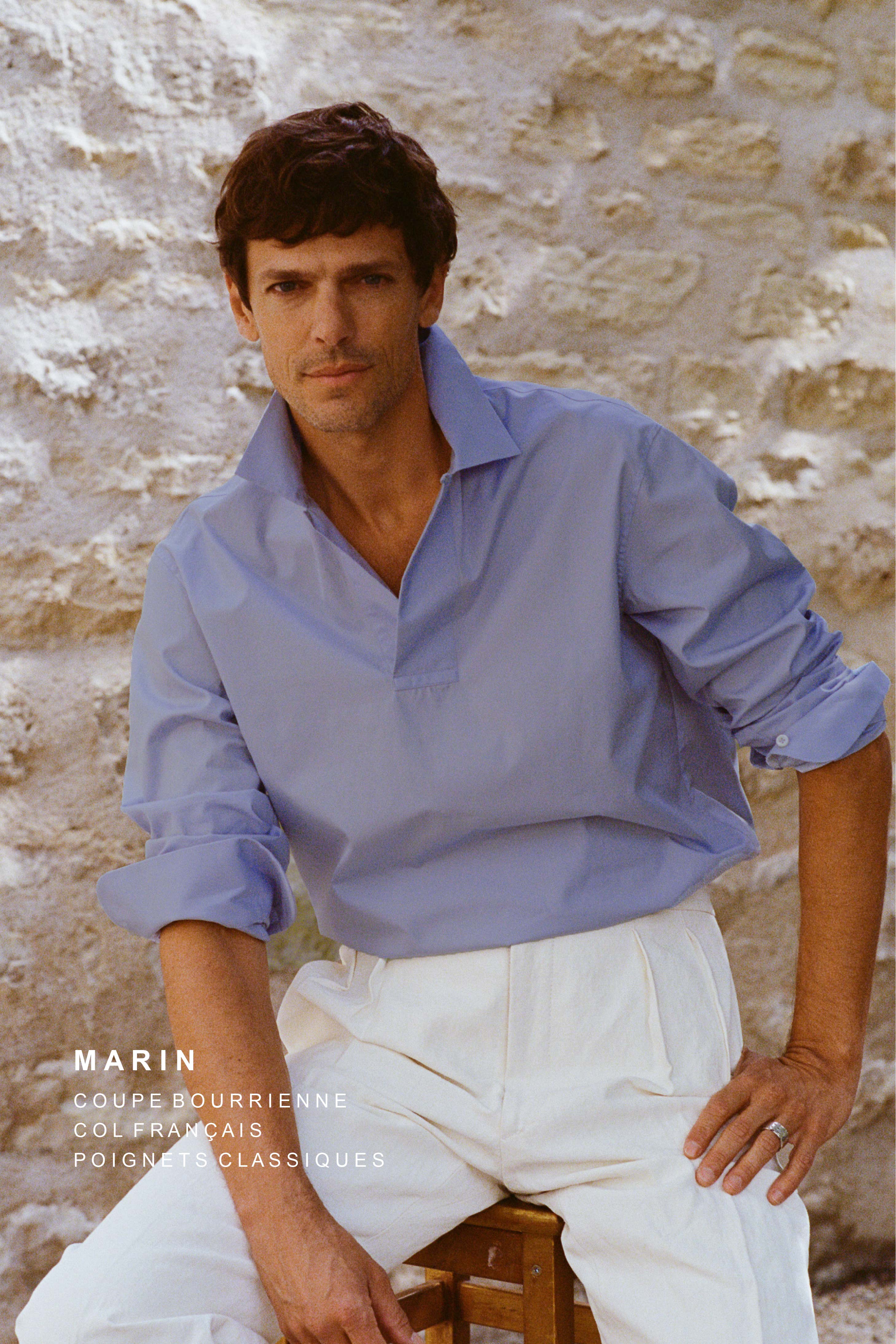 Chemise MARIN azur