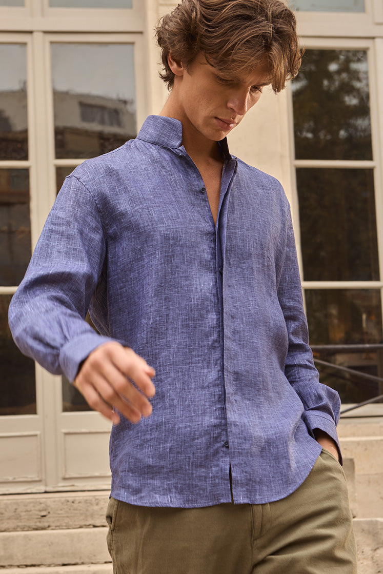 APPARAT Navy Linen Shirt - Size M