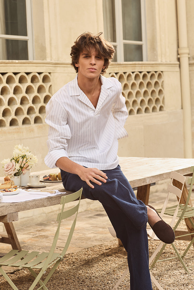 Chemise MARIN Rayée Navy - XS