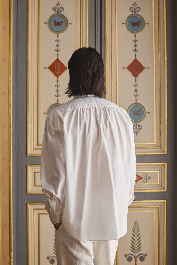 BOURRIENNE Paris X COMEDIENNE SHIRT シャツ Men's White Shirt with luxury bib | Bourrienne Paris X