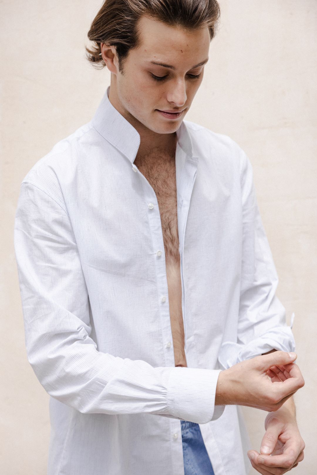 Chemise Homme Col Montant Col Indien Chemise Bourrienne Chemise