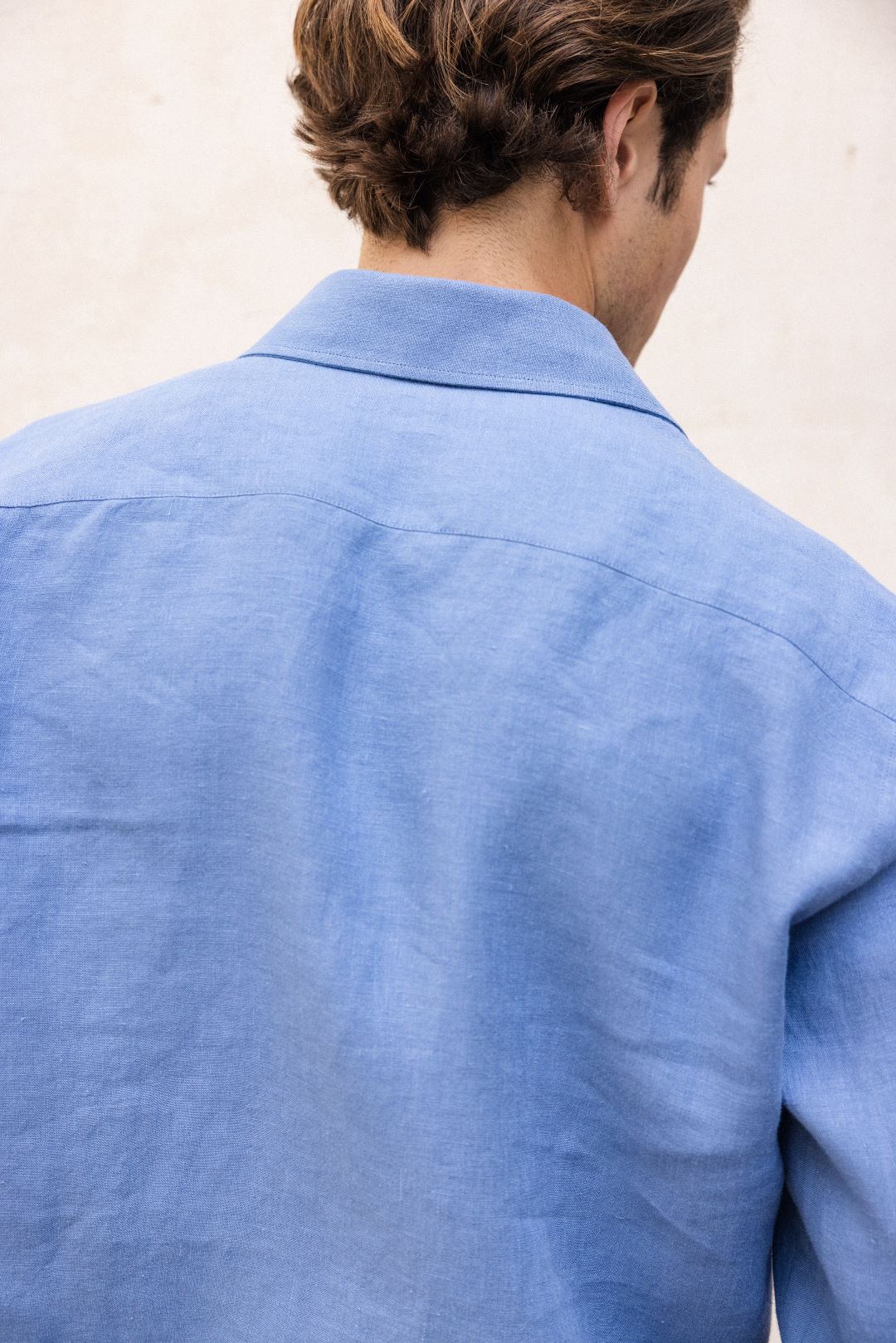 ROMANESQUE Blue Linen Shirt